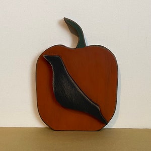 Pumpkin with Primitive Crow Fall Decoration