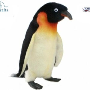Emperor Penguin Plush Soft Toy Bird. Collectable teddy gift for kids. Cute and cuddle present for him or her. Animal lover. Educational.