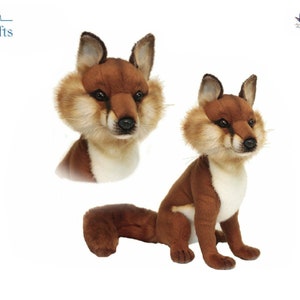 Sitting Fox Cub 2826 Plush Soft Toy by Hansa Creation Sold by Lincrafts UK Est.1993