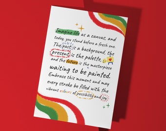 New Beginnings Card, Fresh Start, Canvas Art