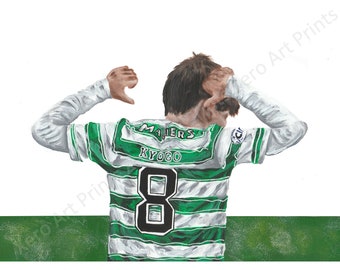 Icons Wall Art Kyogo Furuhashi - Stampa Fotografica A4 Senza Cornice, Regalo Per Fan Celtic