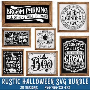 Halloween Farmhouse SVG Bundle: Vintage Rustic Sign Designs (Digital Download) SVGcraftor