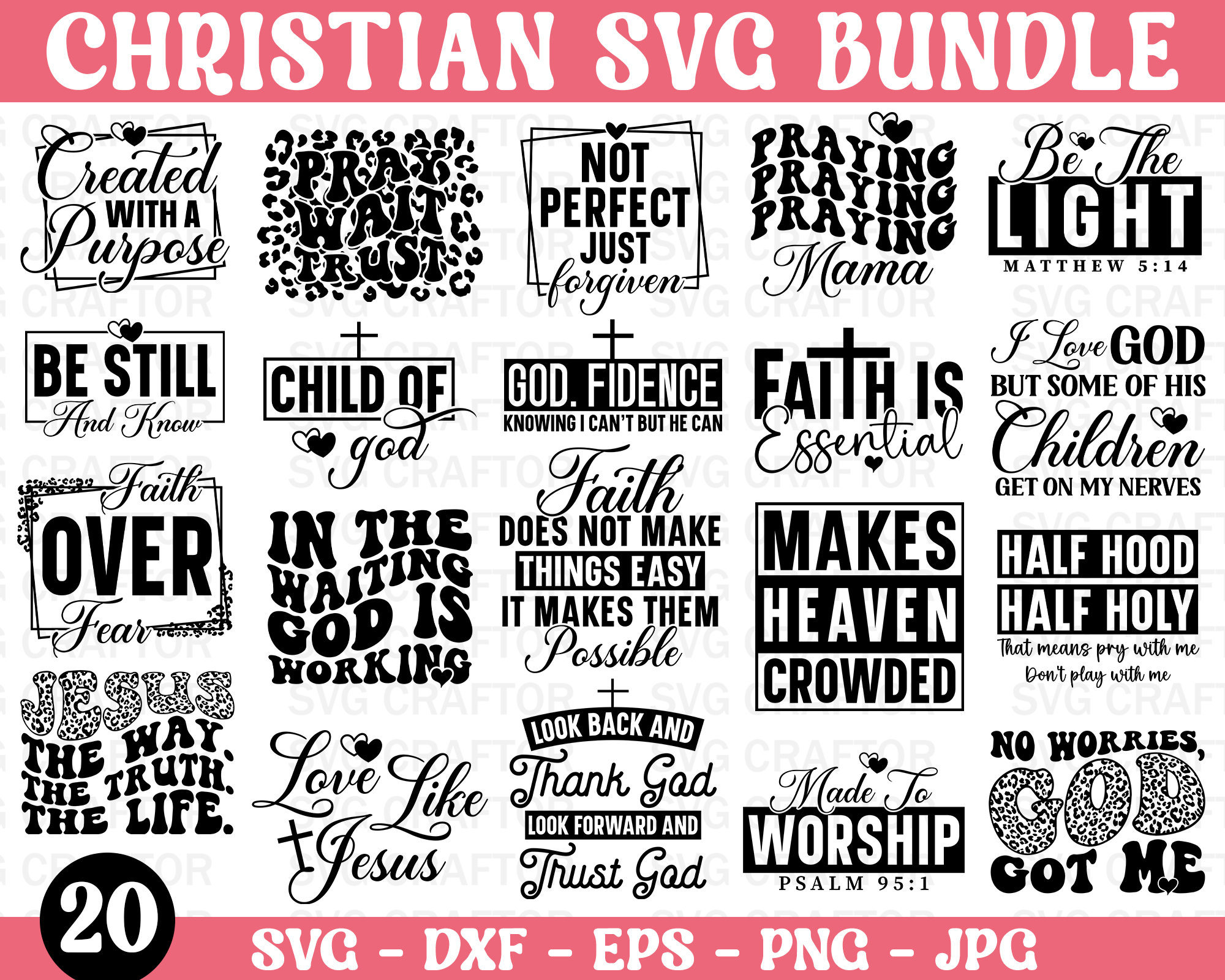 Christian Quotes SVG Bundle: Bible Verse Designs (digital Download) - Etsy