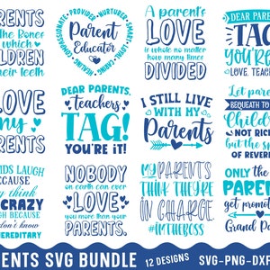 Parents Quotes SVG Bundle: Shirts, Mugs, Cards (Digital Download)
