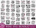 Wine Quotes SVG Bundle: T-Shirt Designs (Digital Download)