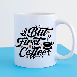 Funny Coffee Quotes SVG Bundle: Caffeine Queen, Coffee Lover (Digital Download) image 3