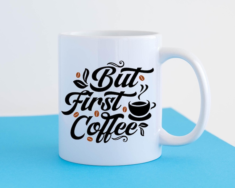 Funny Coffee Quotes SVG Bundle: Caffeine Queen, Coffee Lover (Digital Download) image 3