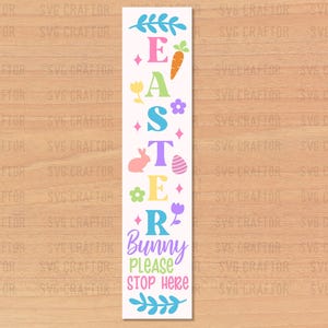 Easter Porch Sign SVG Bundle: Spring Welcome Vertical Signs (digital ...