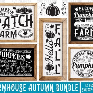 Rustic Fall Farmhouse SVG Bundle: Vintage Autumn Designs (digital ...