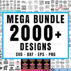 Lot Svg méga, lot Svg de la boutique entière, fichier Svg commercial, dessins de T-Shirts SVG, fichiers Svg pour Cricut, fichiers de coupe Silhouette, SvgCraftor