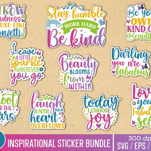 Inspirational sticker designs png svg eps, Inspirational typography sticker, printable sticker png, digital sticker png, 300 dpi png sticker