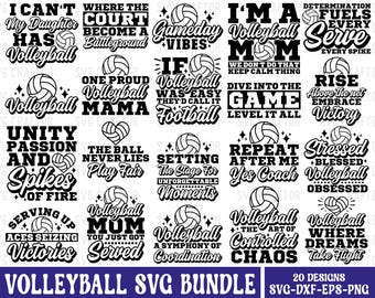Volleyball SVG Bundle: Team Shirt Cut Files (Digital Download)