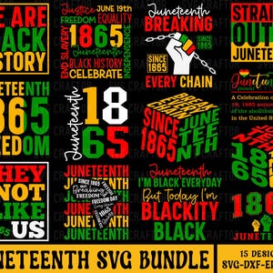 Juneteenth 1865 SVG Bundle: Black History Designs (Digital Files)