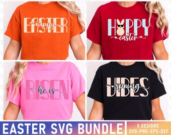 Easter SVG Bundle, Christian, Bunny, Spring Vibes (Digital Download)
