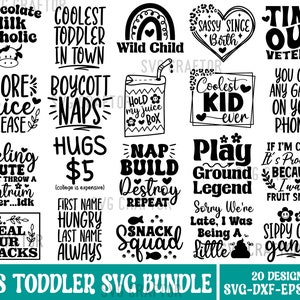 Kids Toddler SVG Bundle, Funny Kids SVG, Cool Kids svg, Sarcastic SVG, Toddler svg, Sassy svg, Funny Kids Designs svg, Cut Files for Cricut