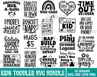 Kids Toddler SVG Bundle, Funny Kids SVG, Cool Kids svg, Sarcastic SVG, Toddler svg, Sassy svg, Funny Kids Designs svg, Cut Files for Cricut