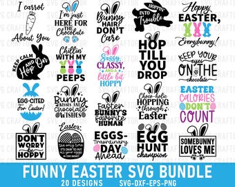Funny Easter SVG Bundle, Bunny, Quotes, Kids Shirts (Digital Download)