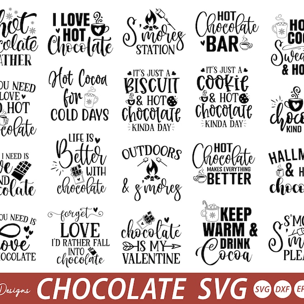 Chocolate svg for Mug, winter svg bundle, hot cocoa svg bundle, S'mores svg bundle, Cookie svg bundle, chocolate svg, cocoa svg designs, SVG