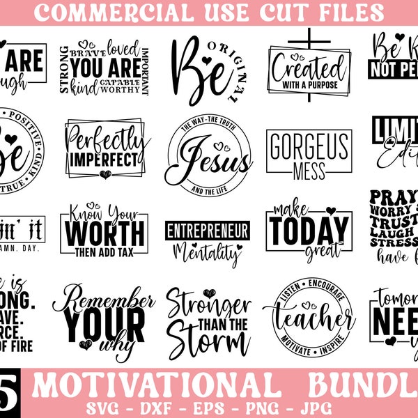 Inspirational Svg Bundle, Motivational Svg Bundle, Inspirational Quotes Svg, Self Love Svg, Kind Svg, Faith Svg, You Matter Svg,Svg Cut File