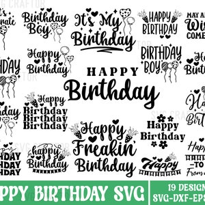 Geburtstags-Svg-Bundle, Geburtstag Doodle SVG-Bundle, Geburtstag SVG, Geburtstagskind SVG, Geburtstags-Shirt SVG, Geburtstagsgeschenk SVG, SVG-Schnitt-Dateien
