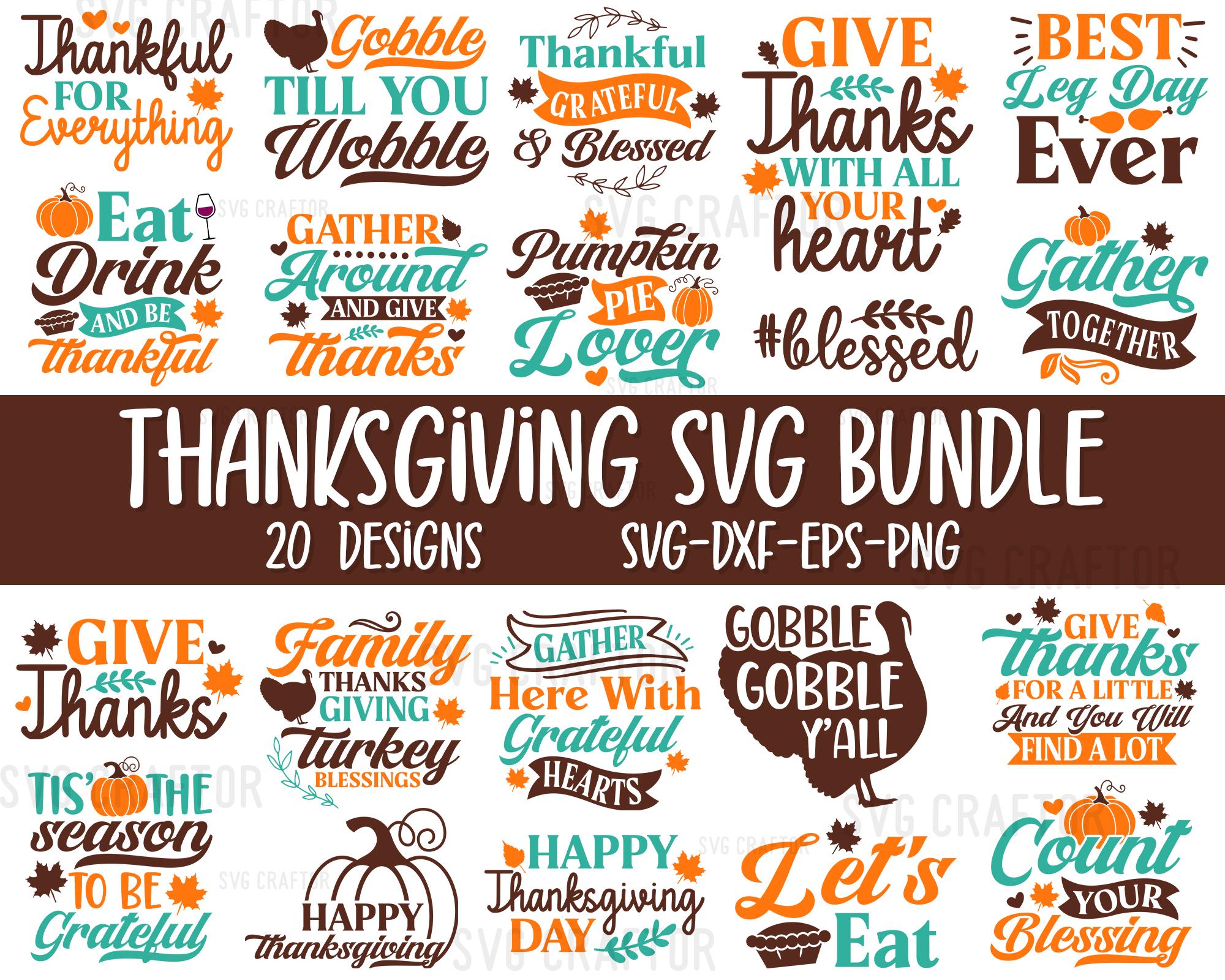 Thanksgiving SVG Bundle: Fall Designs for Cricut (digital Download) - Etsy
