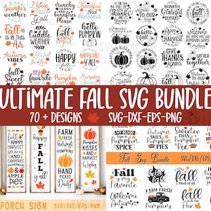 Ultimatives Herbst SVG-Bundle, Herbst SVG-Dateien, Herbst rundes Zeichen SVG, Halloween-Svg-Dateien, Herbst-Svg-Bundle, SVG-Datei