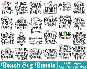 Beach SVG Bundle, Beach Svg, Summertime svg, Funny Beach Quotes Svg, Summer Cut File, Summer Quotes Svg, Svg files for cricut,Beach Cut file