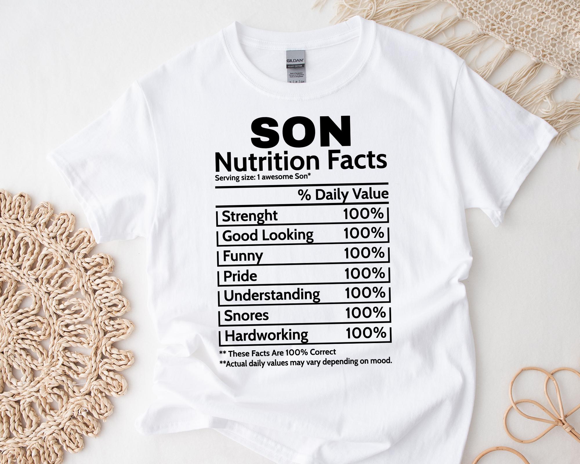家族向け栄養成分表示SVGバンドル：Tシャツデザイン（デジタル 
