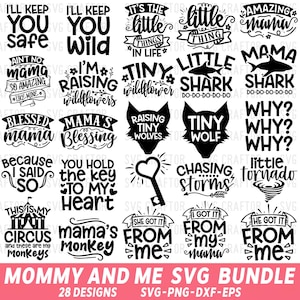 Mama and Mini Svg bundle, Mommy and Me Bundle Svg, Mother&#39;s Day Svg bundle, Funny Mama Svg Bundle, matching shirts svg, SVGcraftor, Svg file