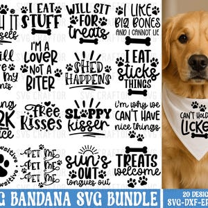 Dog Bandana Svg, DIY Pet Bandanas, Funny Dog Bandana Svg, Typography Dog Bandana Svg, Pet Crafts, Dog Lover Gifts, SvgCraftor, Bandana Svg