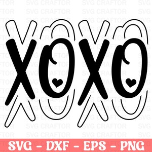 XOXO Valentine SVG Designs for Shirts (Digital Download)
