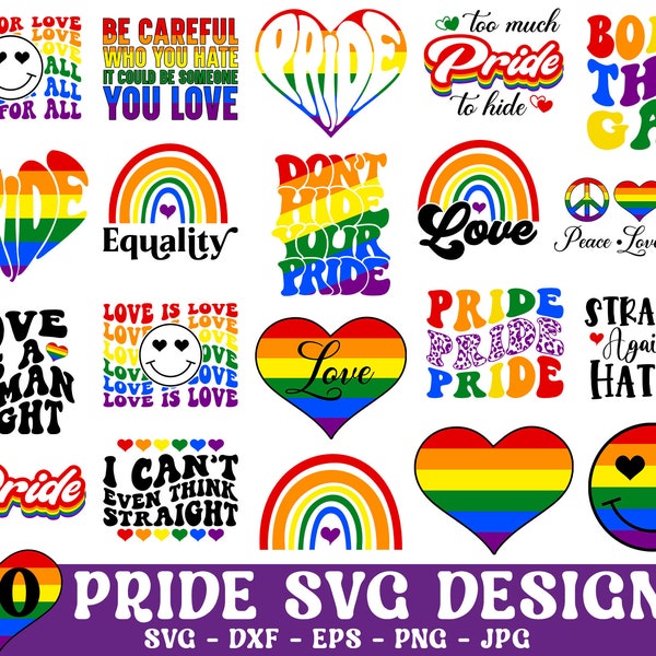 Pride Svg, Gay Svg, Lgbt Svg, Pride love svg, Pride Rainbow Svg, Rainbow Heart Svg, Love Is Love, All For Love,Gay Pride Svg Bundle, Svg,Png