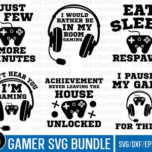 Funny Gamer SVG Bundle: Video Game Controller Designs (Digital Download)