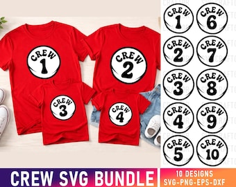 Crew SVG Bundle, Family Matching Shirts, Squad Team Design (Digital Download)