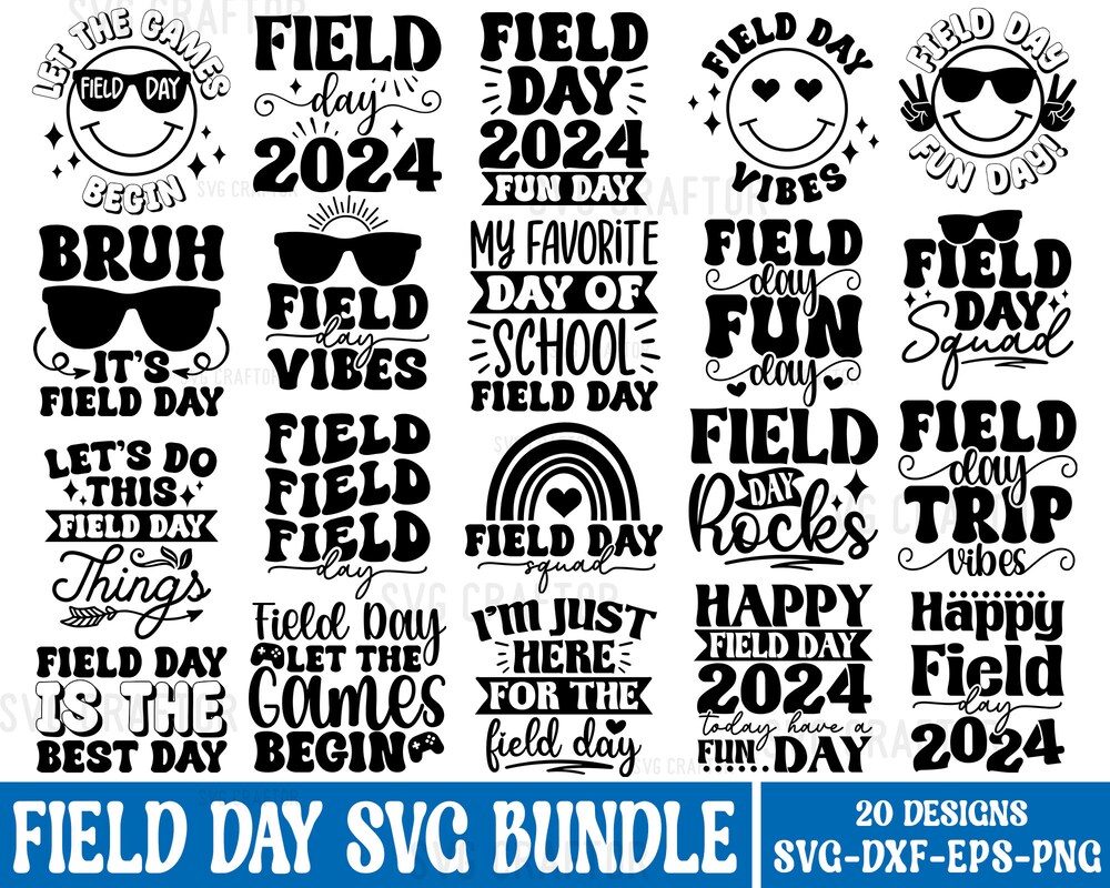 Field Day Svg Bundle, Field Day Svg, Field Day Trip Svg, Funny Teacher Svg, Field Day Fun Day Svg, Last Day Of School Svg, Field Day Vibes Teesummer