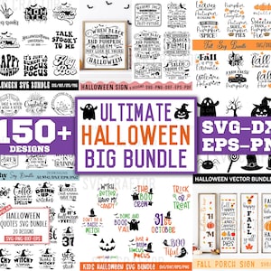 Ultimate Halloween Mega Bundle, svg d'Halloween, automne svg, svg de Thanksgiving, svg drôle d'Halloween, Halloween vintage signe Svg, lot de Svg, Svg
