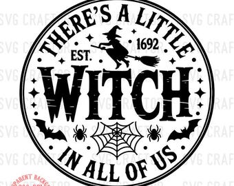 Funny Witch T-Shirt Design PNG: Spooky Halloween Clipart (Digital Download)