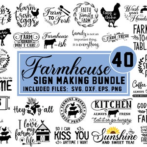 Farmhouse SVG Bundle, Farmhouse Sign Making SVG Bundle, Farmhouse sign svg, Farmhouse kitchen svg,  Farmhouse bathroom svg, windmill svg