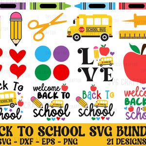 Back to School SVG Bundle: Teacher Designs (Digital Download)