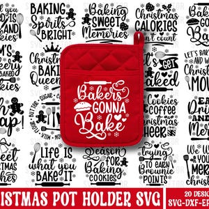 Weihnachten Topflappen SVG Bundle: Küche Backen Designs (Digitale Dateien)