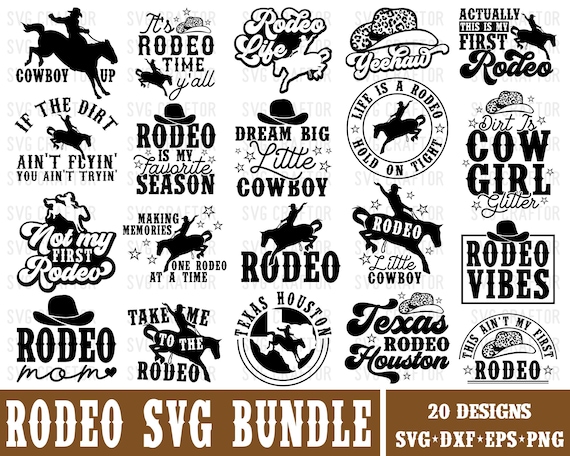 Rodeo SVG Bundle: Cowgirl Hat, Western Shirt Designs (Digital Files)