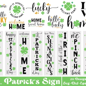 St Patricks Day Sign Bundle, St Patricks welcome sign svg, St Patricks Porch sign SVG, St Patricks Round sign, St Patrick's Square sign Svg