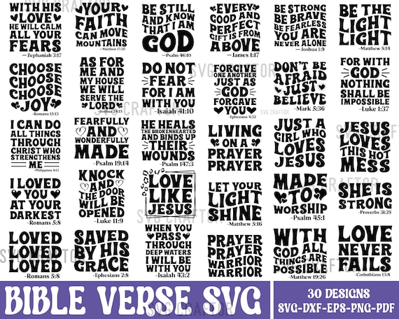 Retro Bible Verse SVG Bundle: Christian T-Shirt Designs (Digital Download)