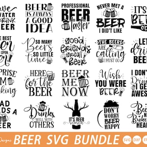 Beer SVG Bundle, Beer Quotes SVG Designs, Beer Glass SVG, Alcohol Quotes Svg Png Dxf Eps, Beer Svg file for Cricut, Silhouette, Cut file