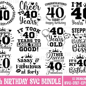 40. Geburtstag SVG Bundle, 40 und fabelhafte svg, Es ist mein Geburtstag svg, Geburtstag SVG Bundle, Birthday Queen svg, alles Gute zum Geburtstag svg, svgcraftor