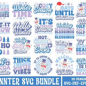 Pakiet Winter Svg, Pakiet Christmas Svg, Zimowa bluza Svg, Cytat świąteczny Svg, Zabawne cytaty Svg, Bałwan SVG, SVG świąteczny, SvgCraftor