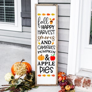 Fall Porch Sign SVG Bundle: Welcome Sign, Halloween, Autumn (digital ...