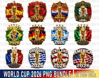Soccer world Cup 2026 PNG Bundle, Football Trophy Flags, Soccer T-shirt design (Digital Download)
