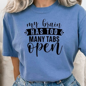 Brain Too Many Tabs SVG: Sarcastic Mom Quote (Digital Download)