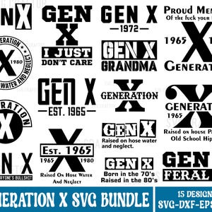 Generation X SVG Bundle: Retro GenX Designs (Digital Download)